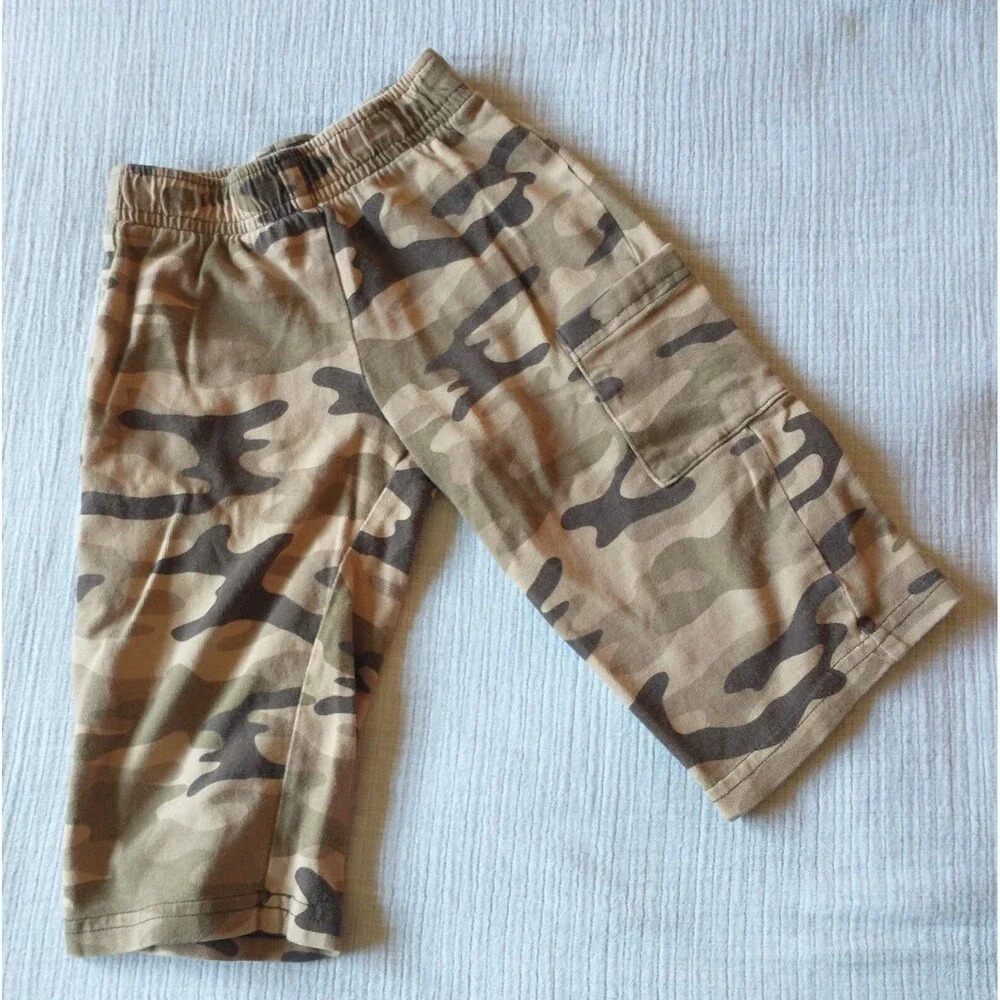 12M Carters Elastic Waist Pull on Pants Lot of 3